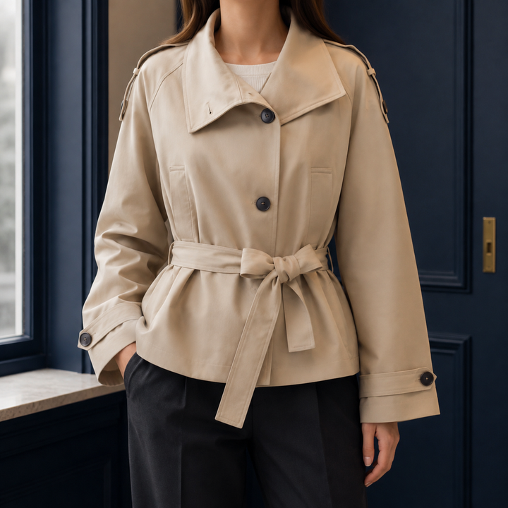 Women's Genevieve-Marie Belted Trench Jacket | Invictora.com