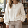 Women's Oriane-Claire Pearl Button Cardigan | Invictora.com