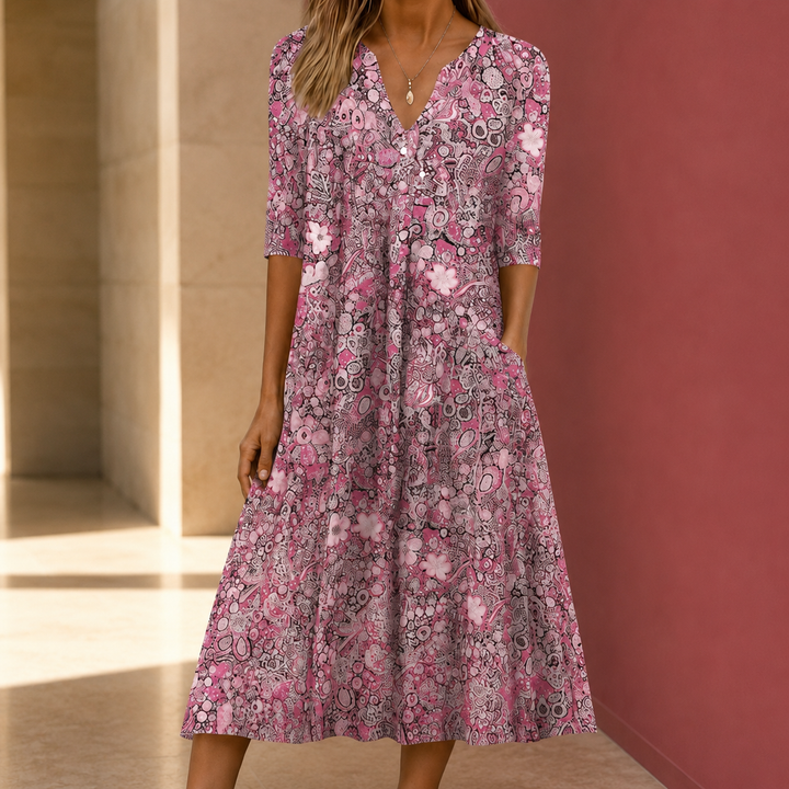 Women's Nadia-Claire Printed Midi Dress | Invictora.com
