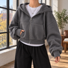 Women's Hazel-Rae Cropped Zip Hoodie | Invictora.com