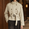 Women's Oriane-Jane Cropped Trench Jacket | Invictora.com