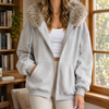 Women's Ardith Fur Trim Hoodie | Invictora.com