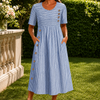 Women's Fenna-Elise Striped Midi Dress | Invictora.com