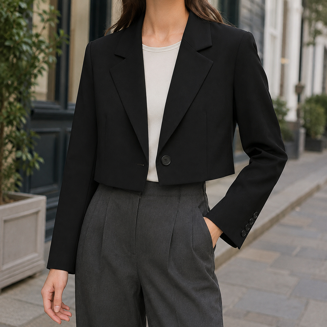 Women's Christabel Cropped Blazer | Invictora.com