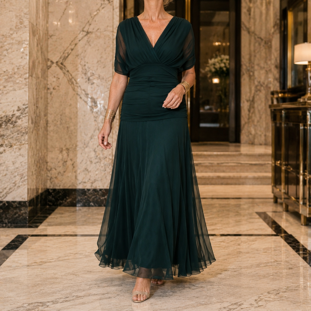 Women's Serena-Pearl Draped Maxi Dress product image | Invictora.com