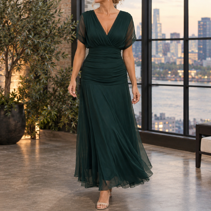 Women's Sylvie-Elise Draped Maxi Dress | Invictora.com