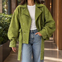 Women's Desiree-Marie Belted Moto Jacket