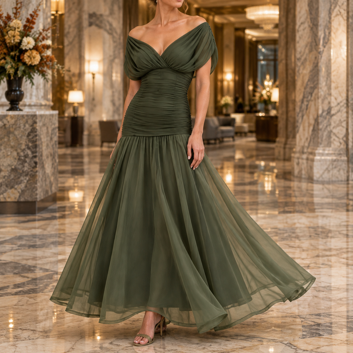 Women's Georgina-Lane Ruched Maxi Dress product image | Invictora.com