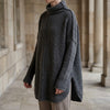 Women's Florence Stacked Collar Sweater in Dark Gray | Invictora.com