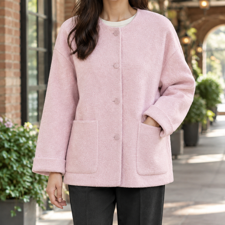 Women's Angelique-Lane Relaxed Wool Jacket | Invictora.com