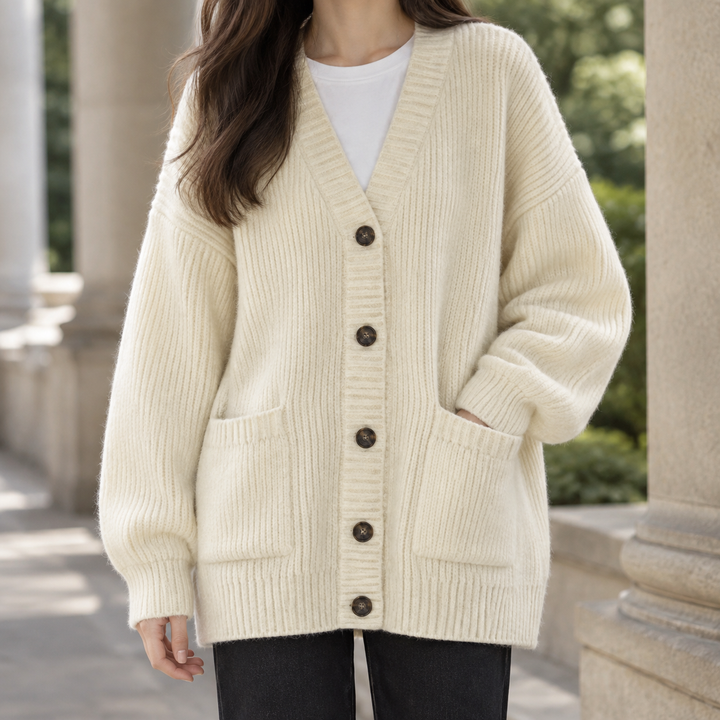 Women's Mireille-Sage Ribbed Cardigan | Invictora.com