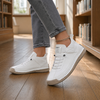 Women's Ravello Elastic Lace Sneakers in White | Invictora.com