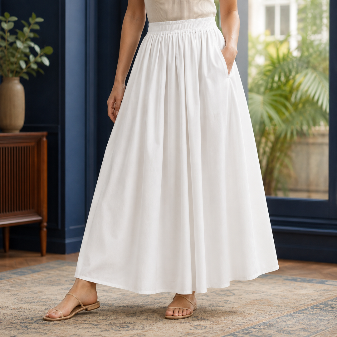 Women's Carlotta Gathered Maxi Skirt | Invictora.com