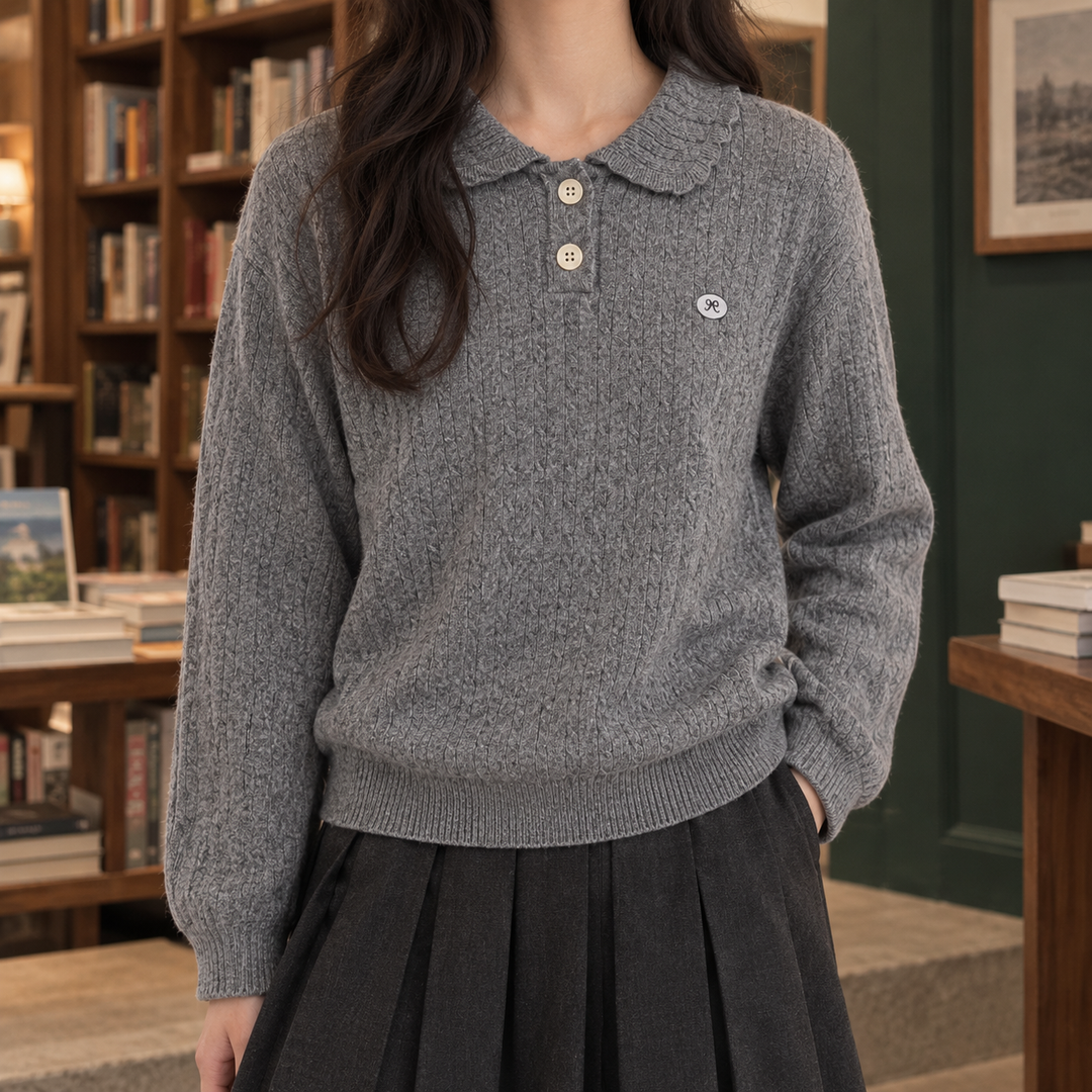 Women's Scarlett Polo Sweater | Invictora.com