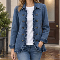 Women's Vivienne-Sage Ruffle Denim Jacket