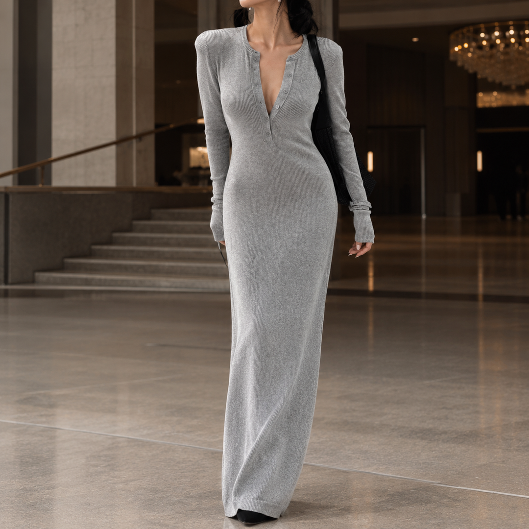 Women's Raven-Belle Ribbed Maxi Dress product image | Invictora.com