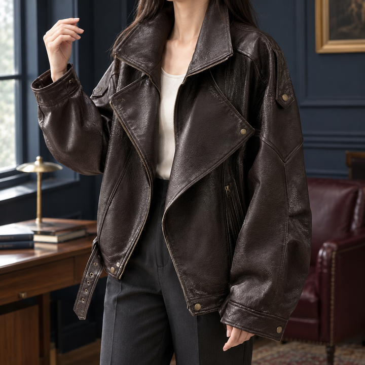 Women's Sienna-Elise Moto Jacket | Invictora.com