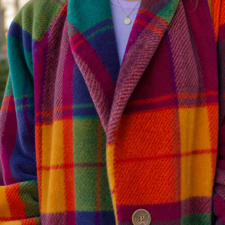 Women's Solene-Mae Plaid Coat in Multicolor | Invictora.com