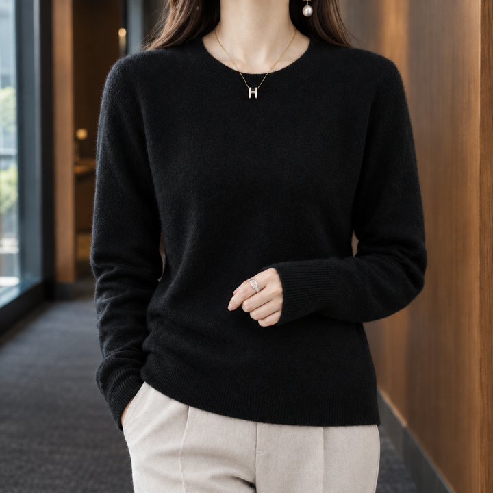 Women's Astrid-Faye Wool Sweater in Black | Invictora.com