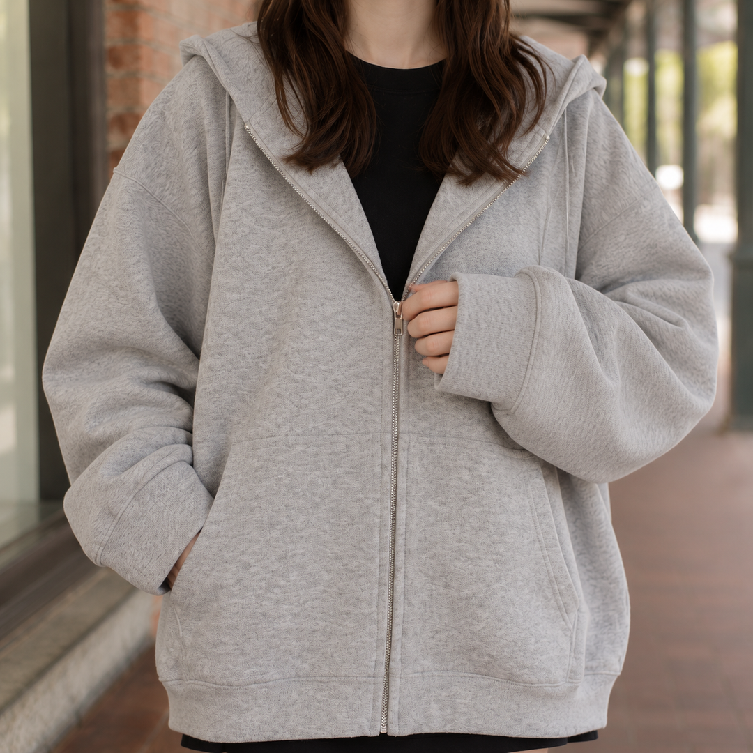 Women's Audrina Hooded Hoodie in Gray | Invictora.com