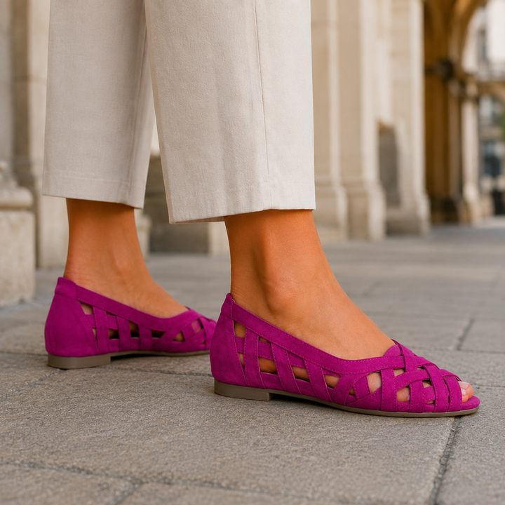 Women's Bellora Woven Sandals in Purple | Invictora.com
