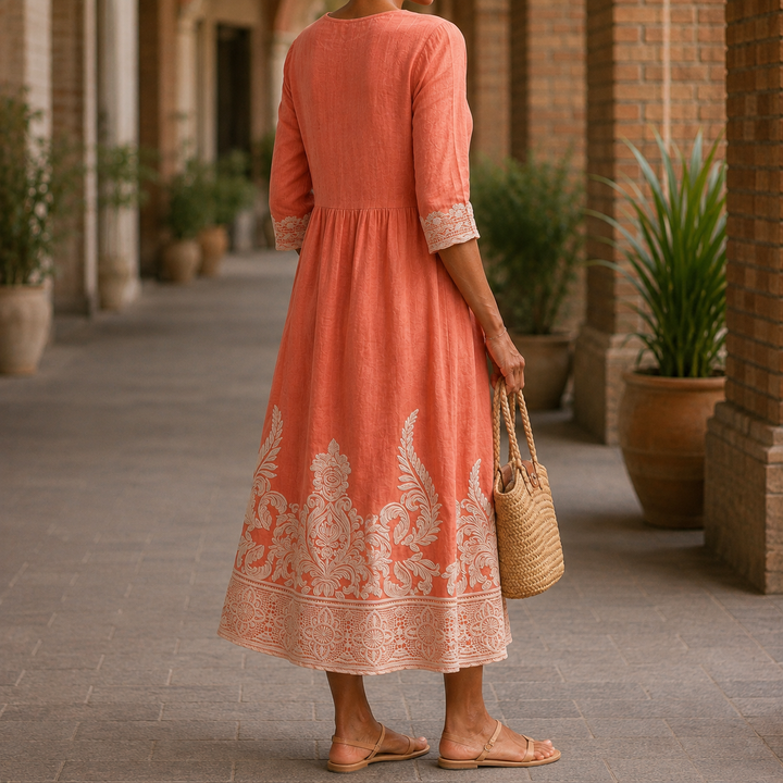Women's Madeleine Embroidered Midi Dress product image | Invictora.com