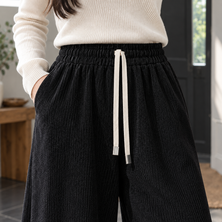 Women's Maxine-Claire Wide-Leg Sweater in Black | Invictora.com