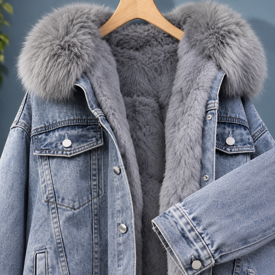 Women's Erin Denim Jacket in Blue | Invictora.com