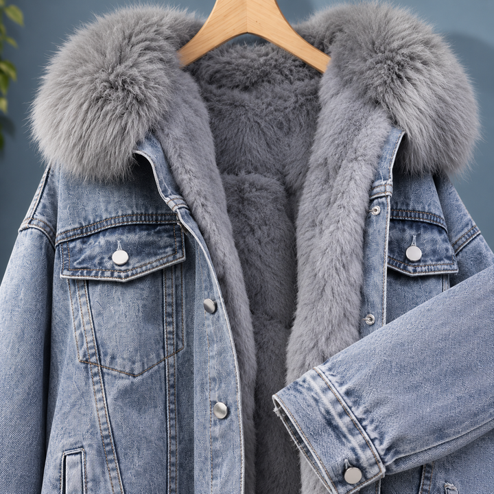 Women's Erin Denim Jacket in Blue | Invictora.com