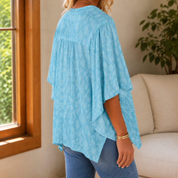 Women's Fenella-Elise Relaxed Blouse in Blue | Invictora.com