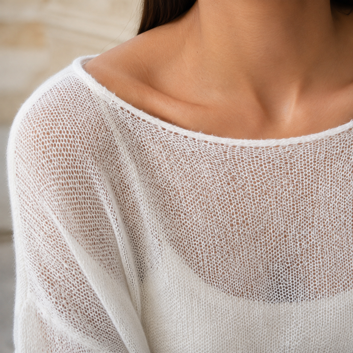 Women's Ilaria-Rae Boat Neck Top in White | Invictora.com