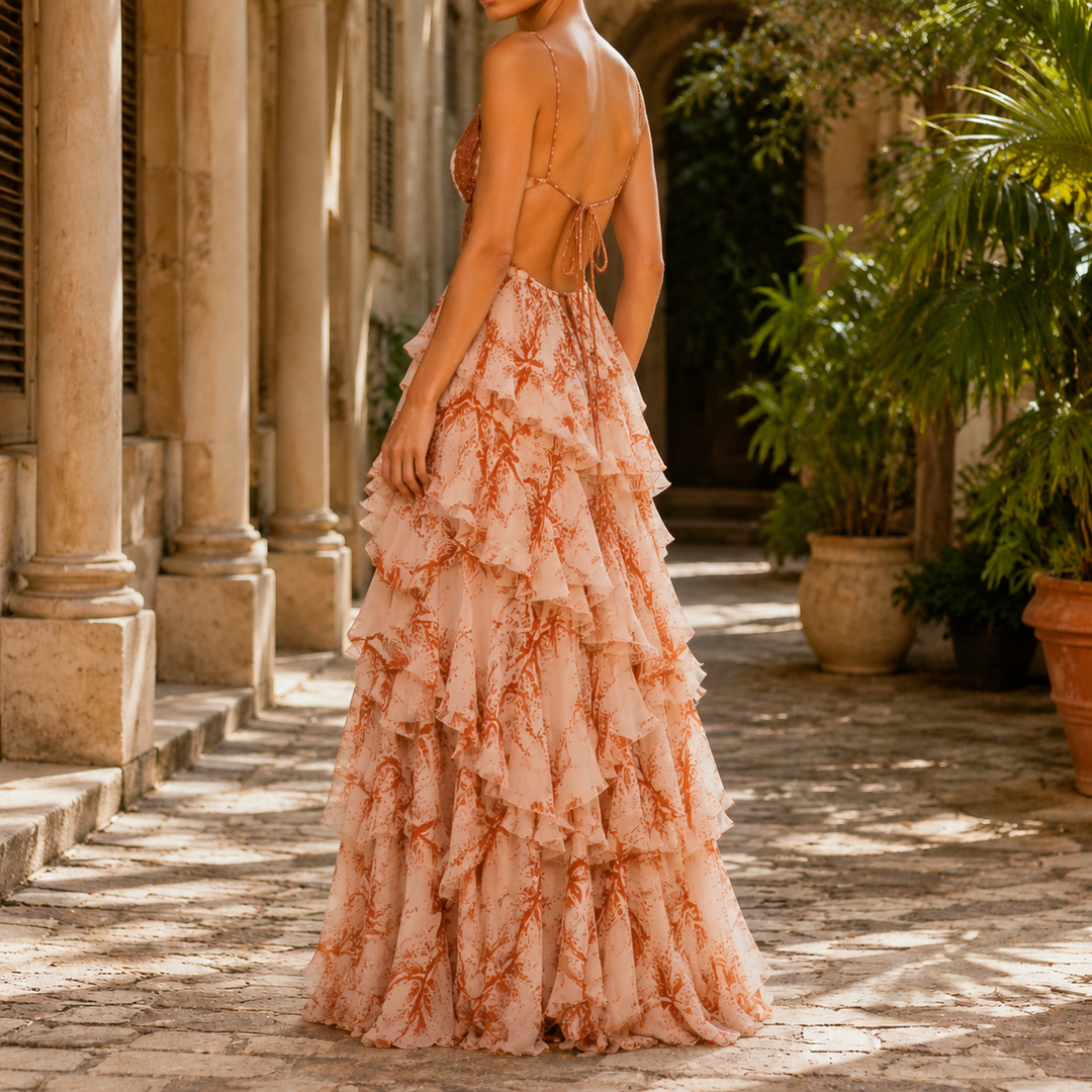 Women's Edith-Jade Ruffled Maxi Dress product image | Invictora.com