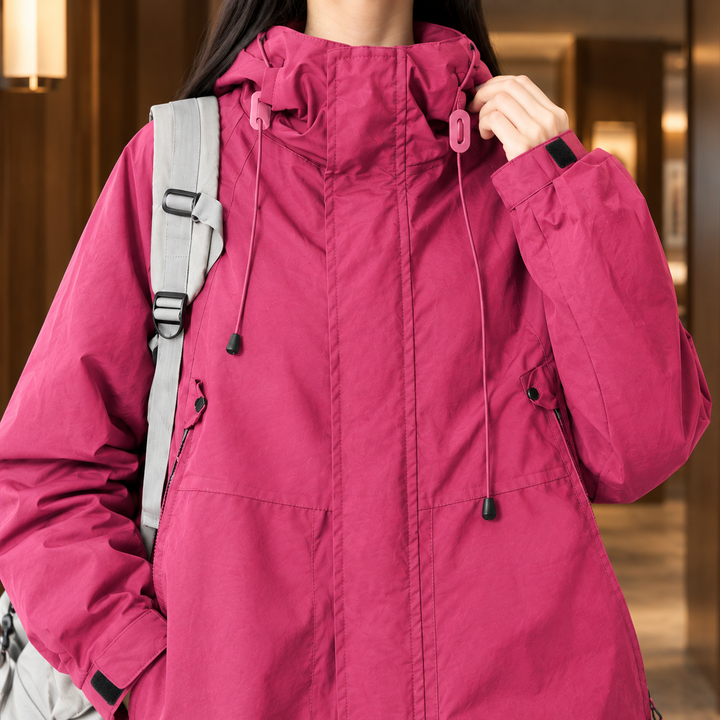 Women's Ariane-Grace Hooded Jacket in Pink | Invictora.com