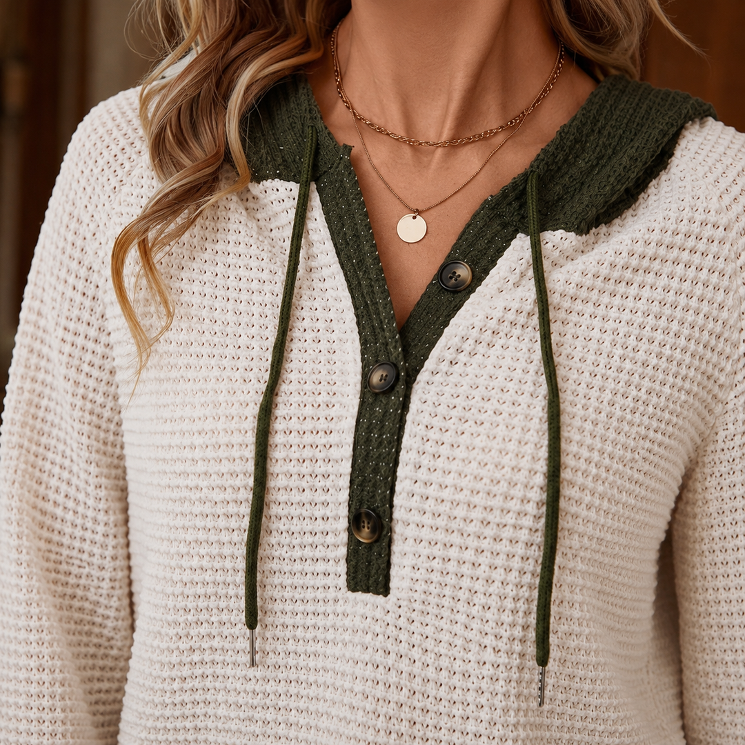 Women's Honora-Rae Waffle Sweater in Beige | Invictora.com
