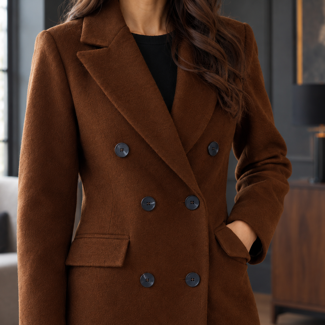 Women's Sidonie-Claire Cashmere Coat in Dark Brown | Invictora.com