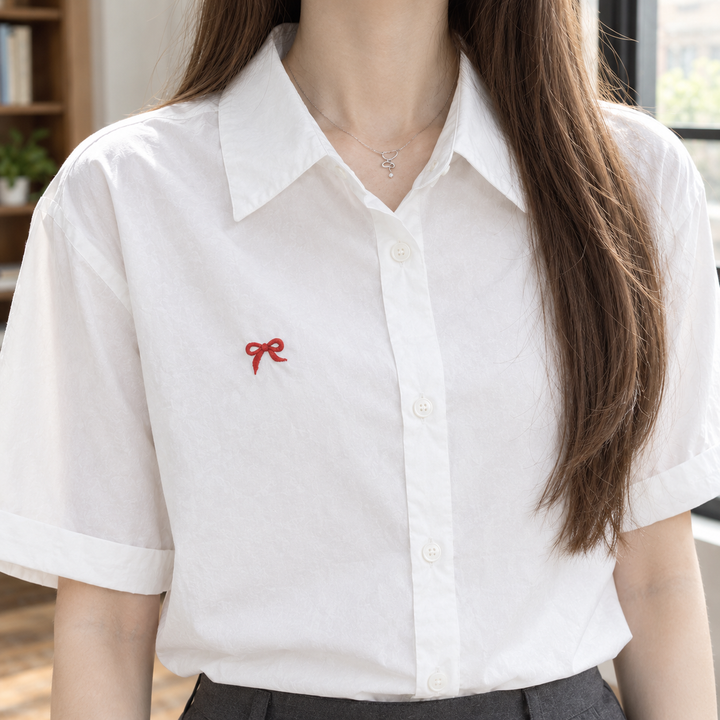Women's Mariella Relaxed Shirt in White | Invictora.com