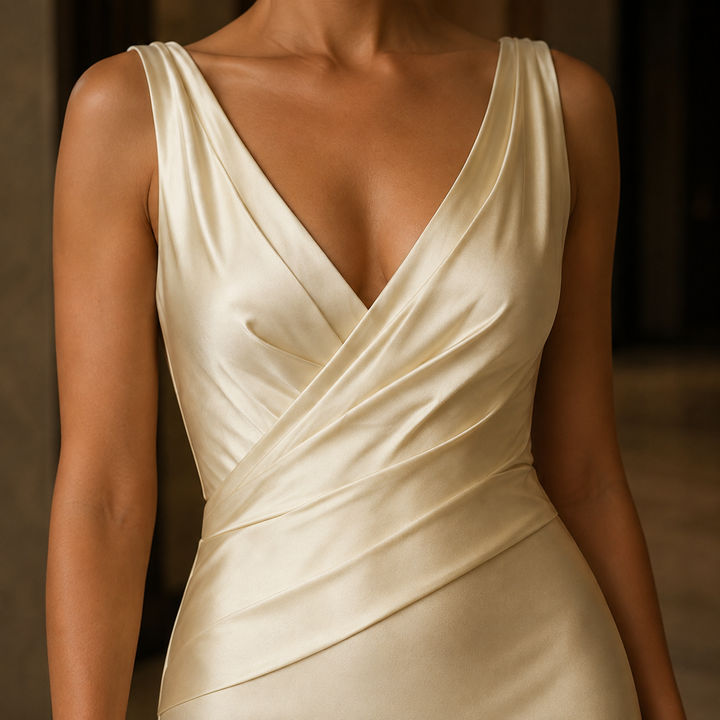 Women's Natalia-Jade Mermaid Dress in Champagne | Invictora.com