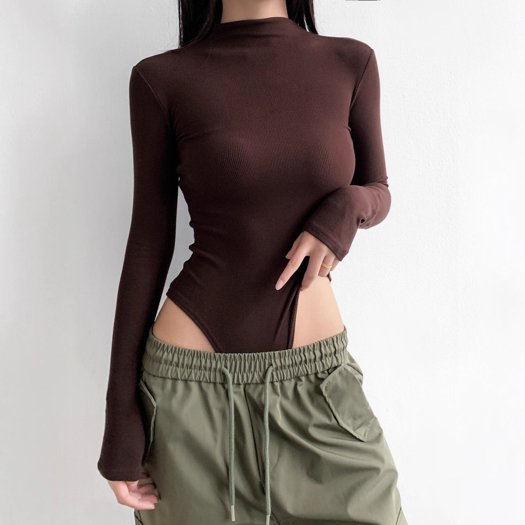 Women's Esme Ribbed Bodysuit in White | Invictora.com
