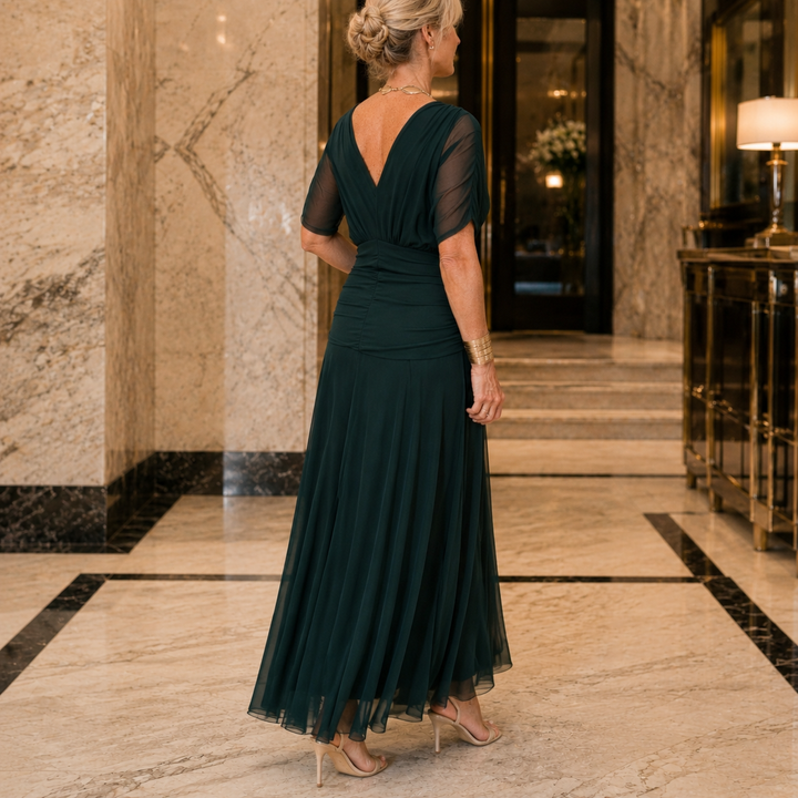 Women's Serena-Pearl Draped Maxi Dress product image | Invictora.com
