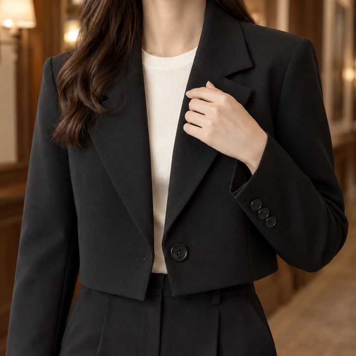 Women's Arabelle Tailored Blazer in Black | Invictora.com