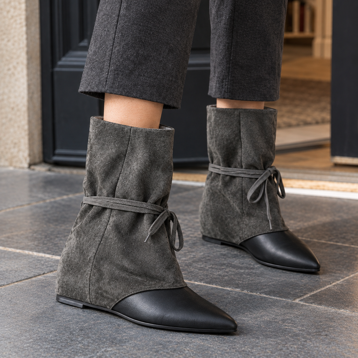 Women's Campani Suede Wedge Boots product image | Invictora.com