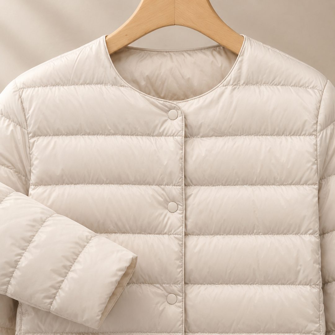 Women's Letitia Quilted Jacket in Off White | Invictora.com