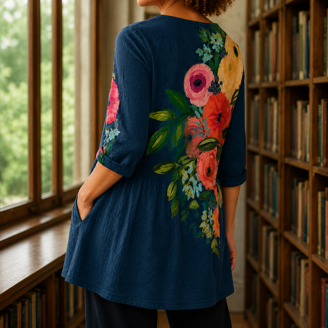 Women's Honora-Mae Floral Blouse in White | Invictora.com