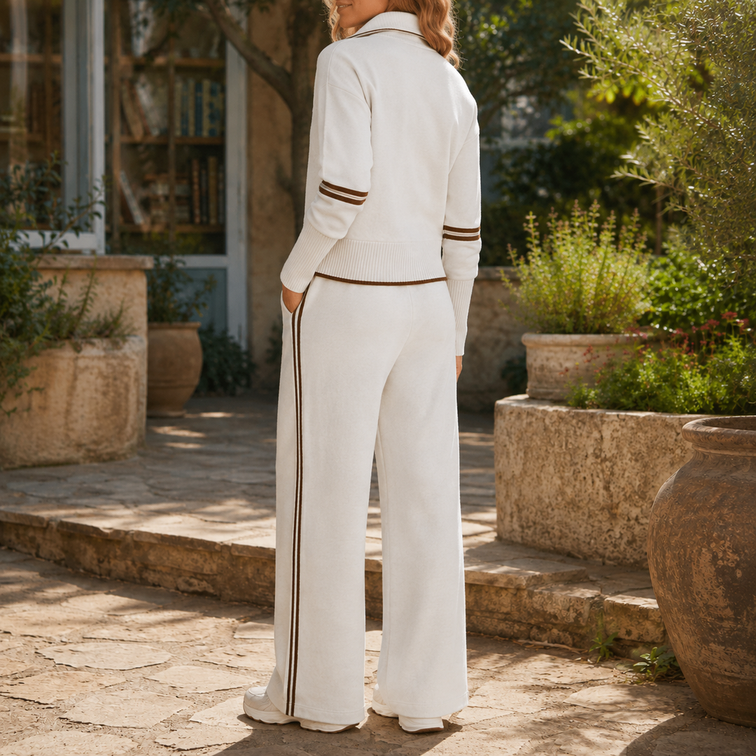 Women's Alessia Wide Leg Set in White | Invictora.com