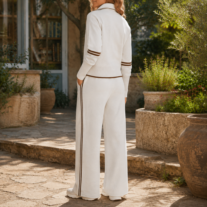 Women's Alessia Wide Leg Set in White | Invictora.com