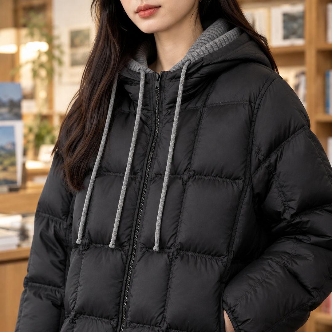 Women's Ines-Mae Quilted Jacket in Classic Black | Invictora.com