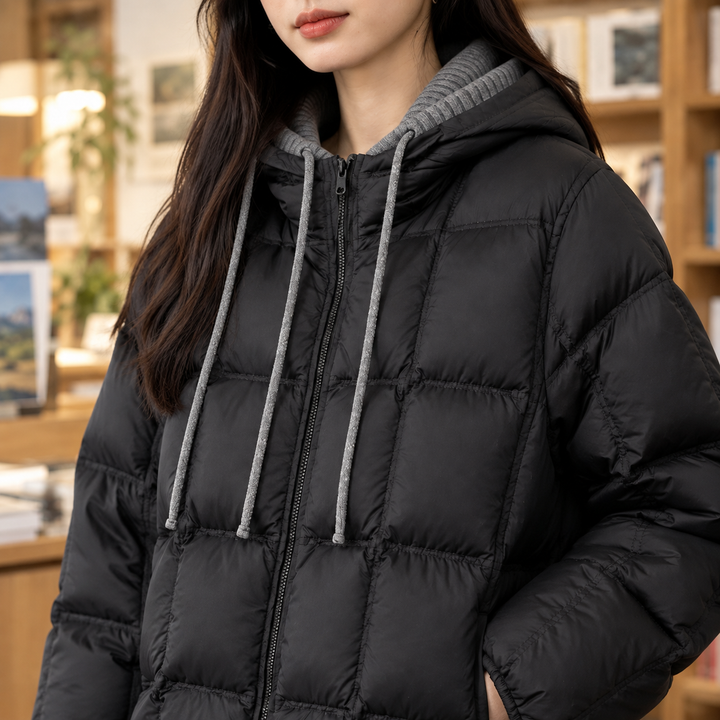 Women's Ines-Mae Quilted Jacket in Classic Black | Invictora.com