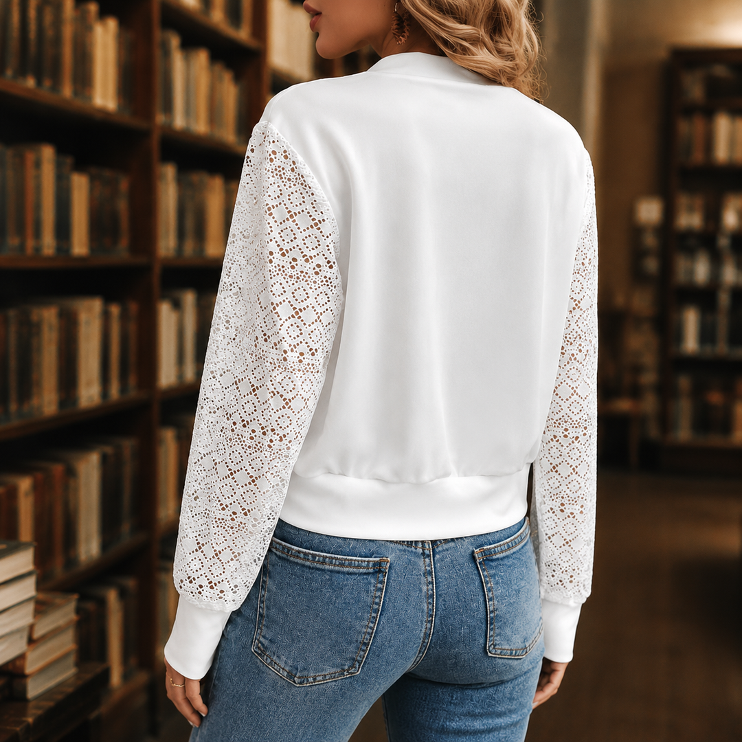 Women's Vera-Hope Crochet Jacket in White | Invictora.com