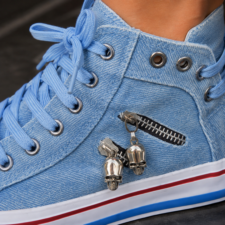 Women's Olivieri Orthopedic Sneakers in Denim Blue | Invictora.com