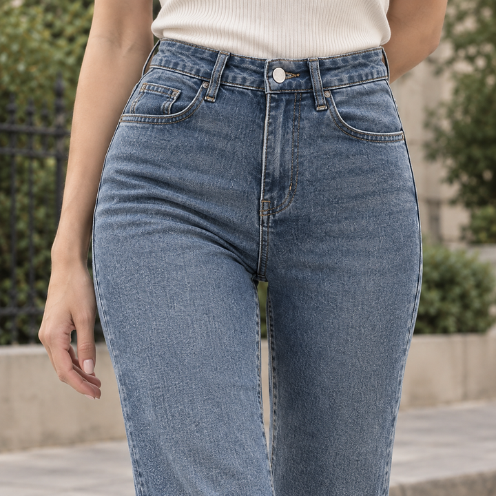 Women's Lucille-Sage Flared Jeans product image | Invictora.com